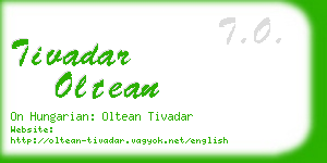 tivadar oltean business card